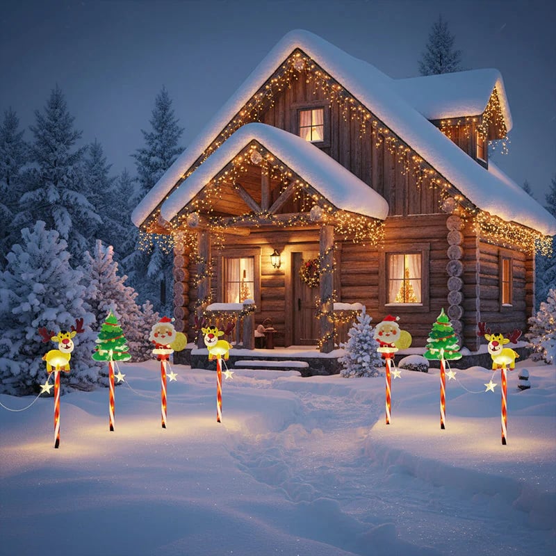🎄🎁6 darabos mozgó karácsonyi égősor