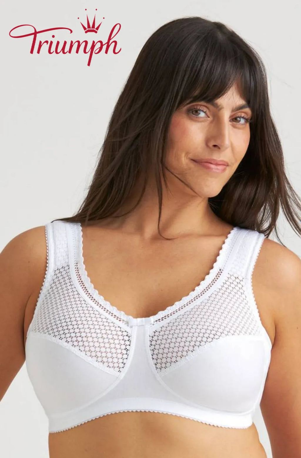 Triumph - Комплект от 3 части 🔥 Удобен дантелен сутиен с щампа