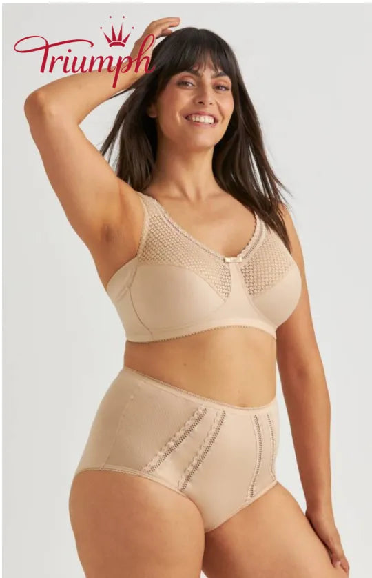 Triumph - Комплект от 3 части 🔥 Удобен дантелен сутиен с щампа