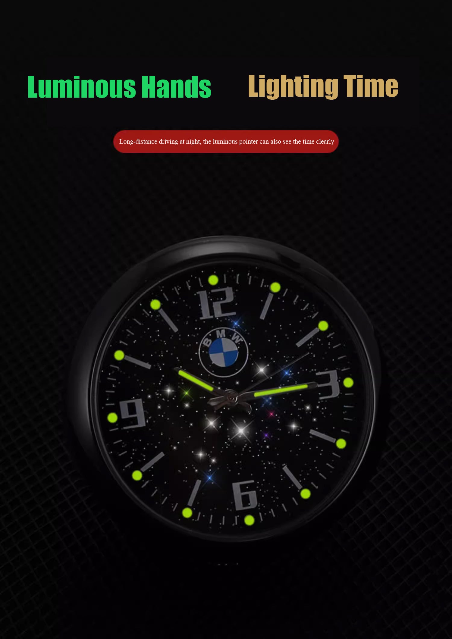 Гореща разпродажба ✨50% отстъпка ✨Светящ кварцов часовник за кола