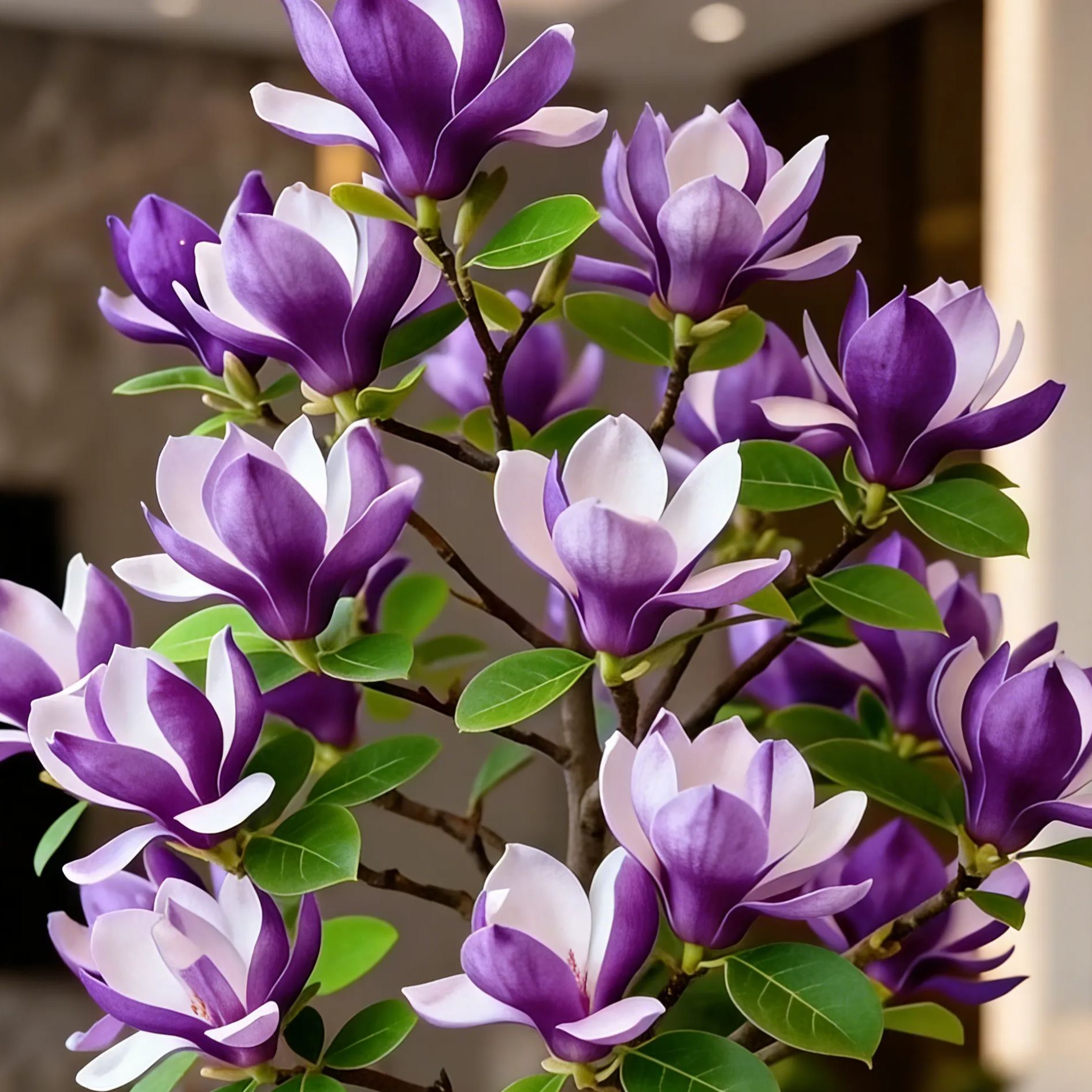 Луковици на Magnolia liliiflora (лилави орхидеи) 🌸 Цветовете крият листа, ароматът изпълва въздуха