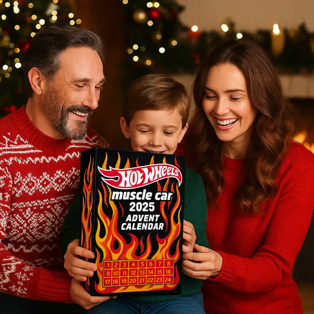 🔥Гореща разпродажба - 50% ОТСТЪПКА🔥 - 🚗Адвент календар с играчки колички Hot Wheels Muscle - 24 ДНИ 2025🎄