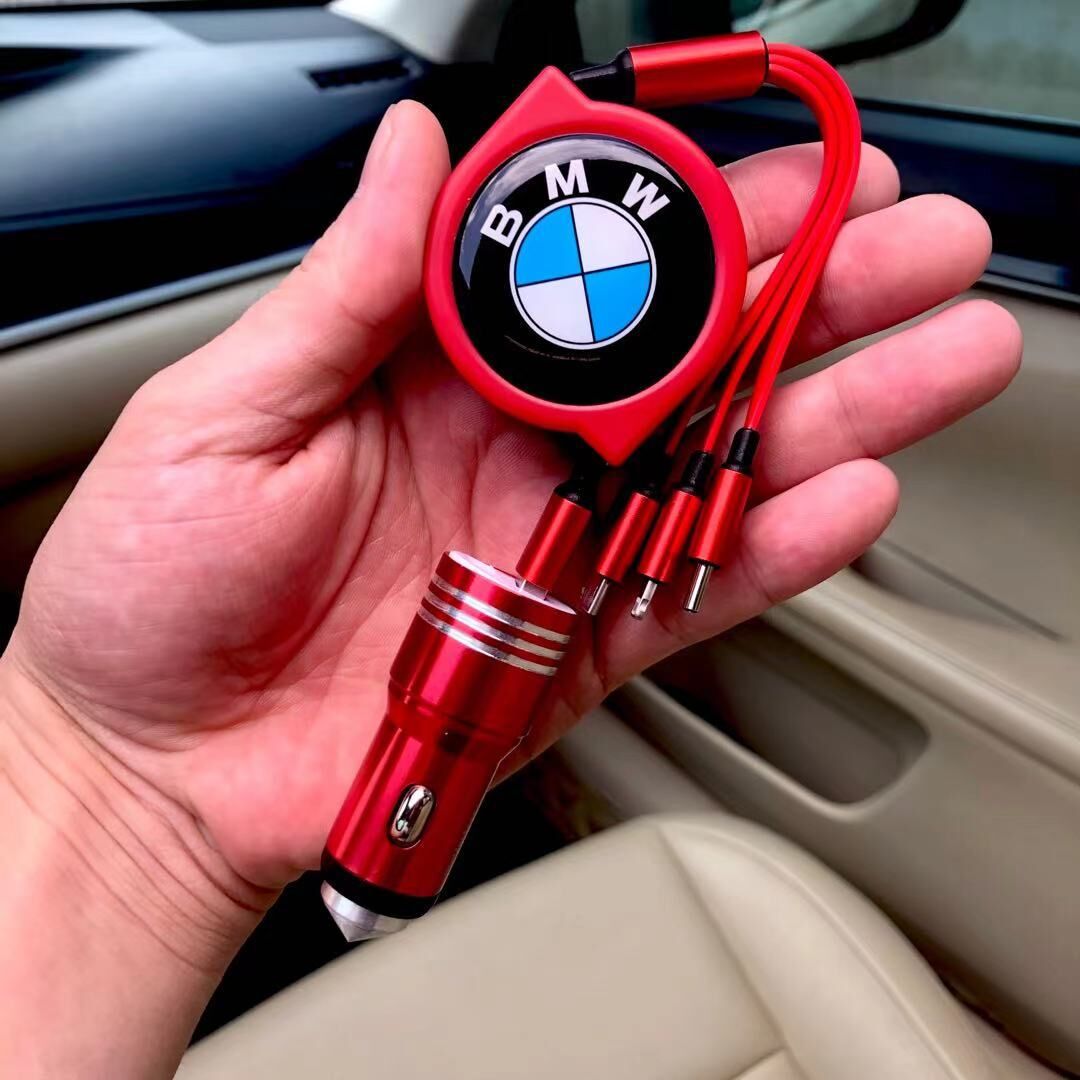 3 в 1 прибиращ се кабел за данни за кола + безплатно зарядно за кола