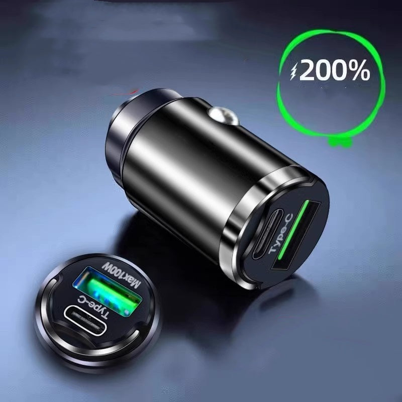 Скрито USB зарядно за кола с два порта