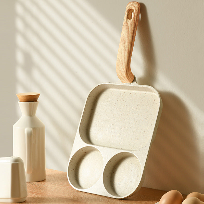 4-в-1 незалепващ тиган: идеален за яйца, бекон и бургери