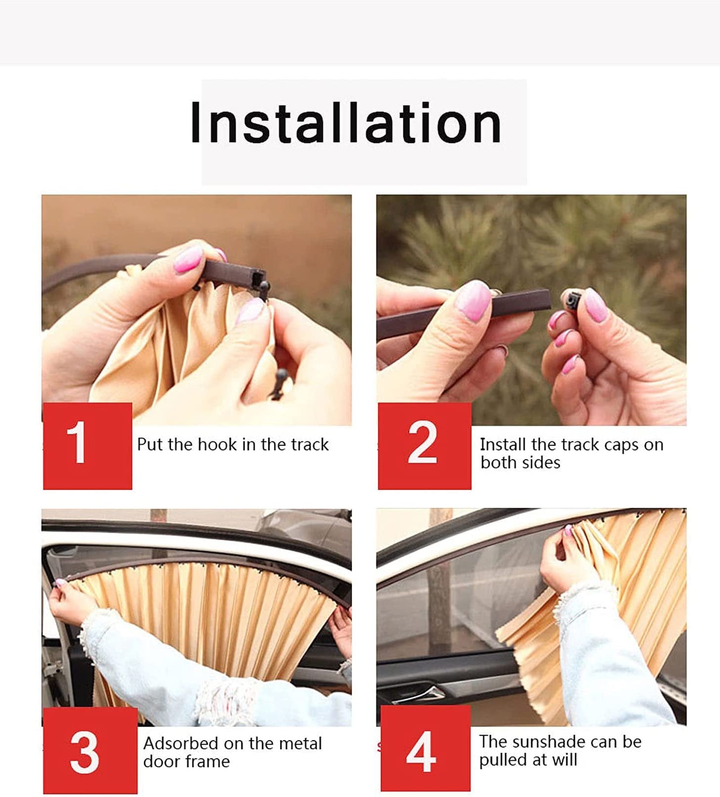 🔥Универсален магнитен сенник за страничното стъкло на автомобила