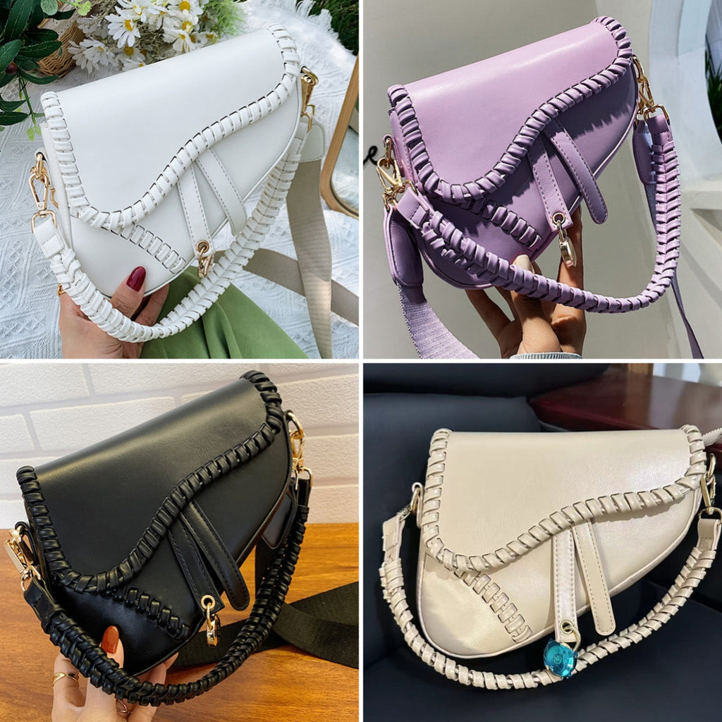 2023 torebka damska wiosenno-letnia nowa moda jedno ramię Messenger osobowość torebka podsiodłowa jednokolorowa literacka modna torba