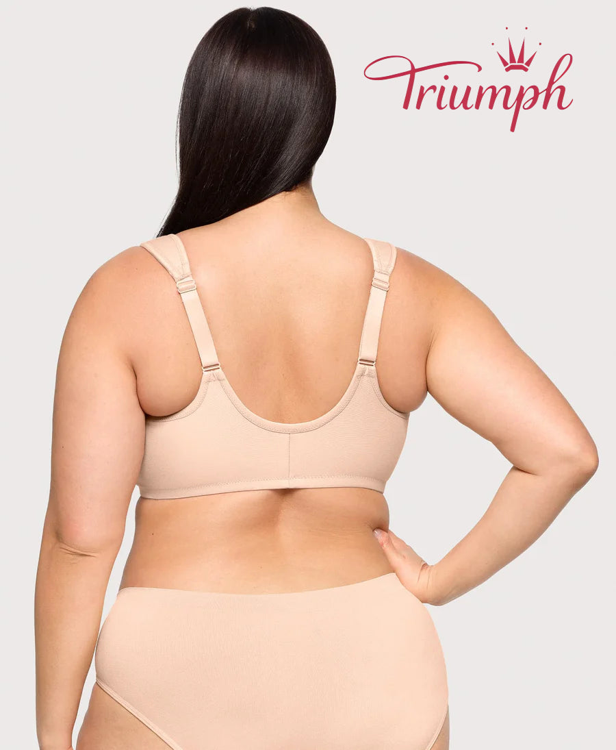 Triumph - (3 db-os) pamut melltartó hímzett csipkével, elöl záródó