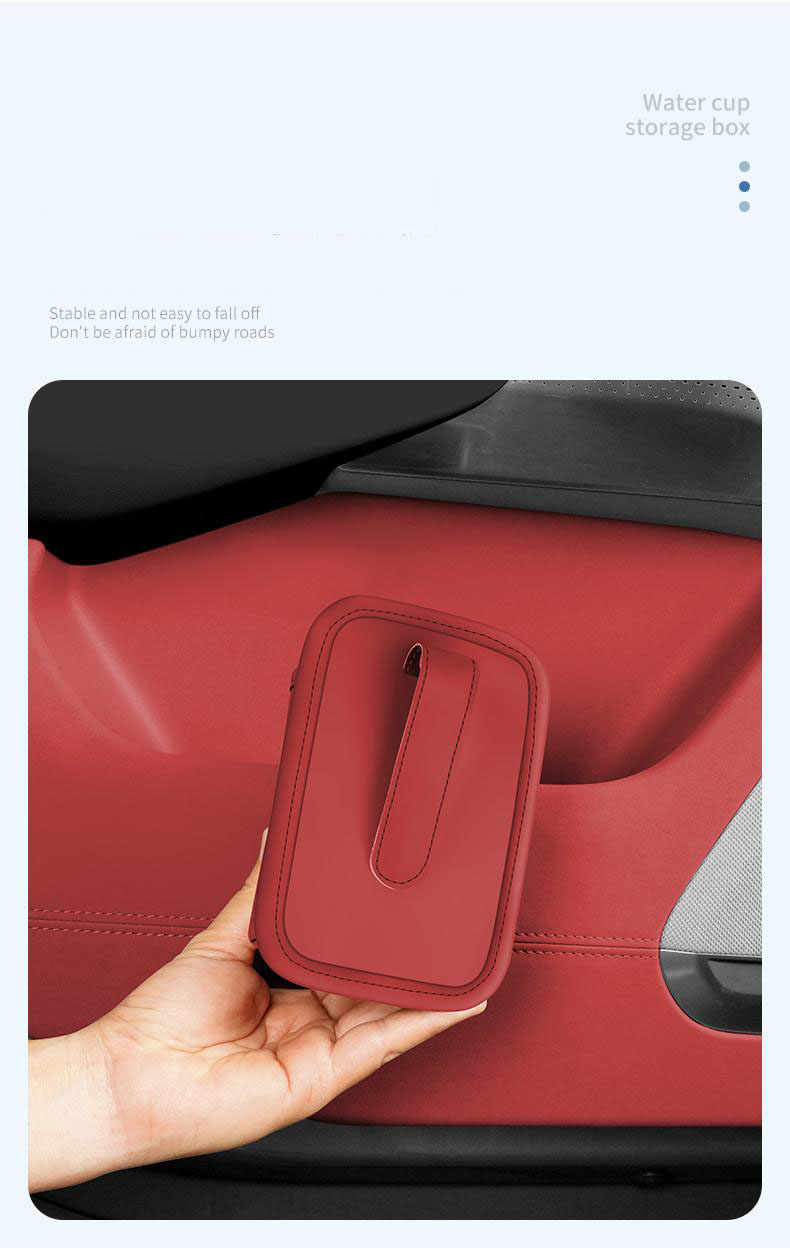 Кожен органайзер за чаши за кола