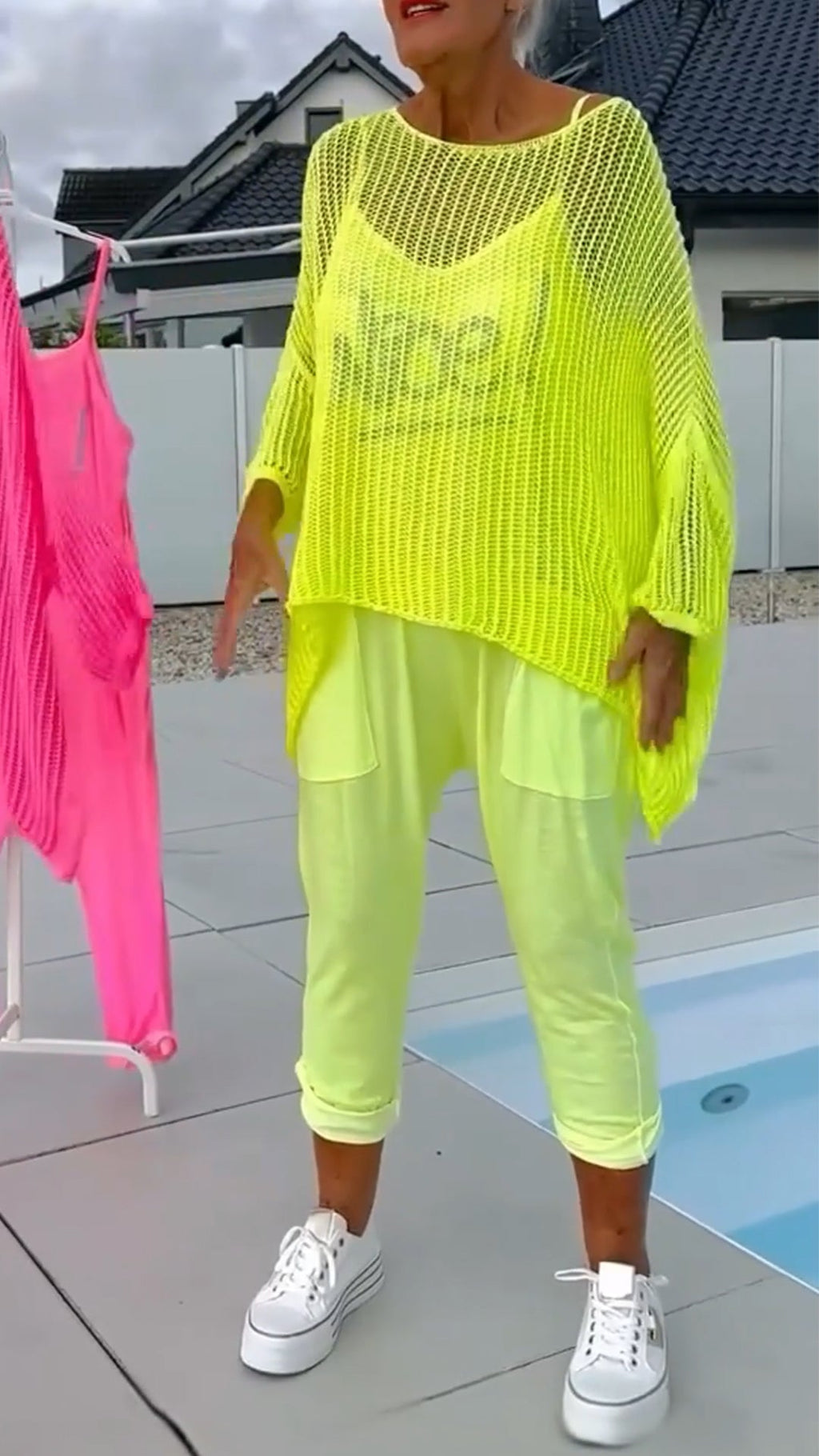 🌸Дамски гащеризон + свободен топ с разкроен шал