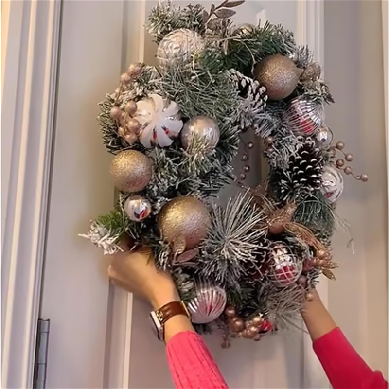 🏠Кука от неръждаема стомана с вендуза за коледни венци