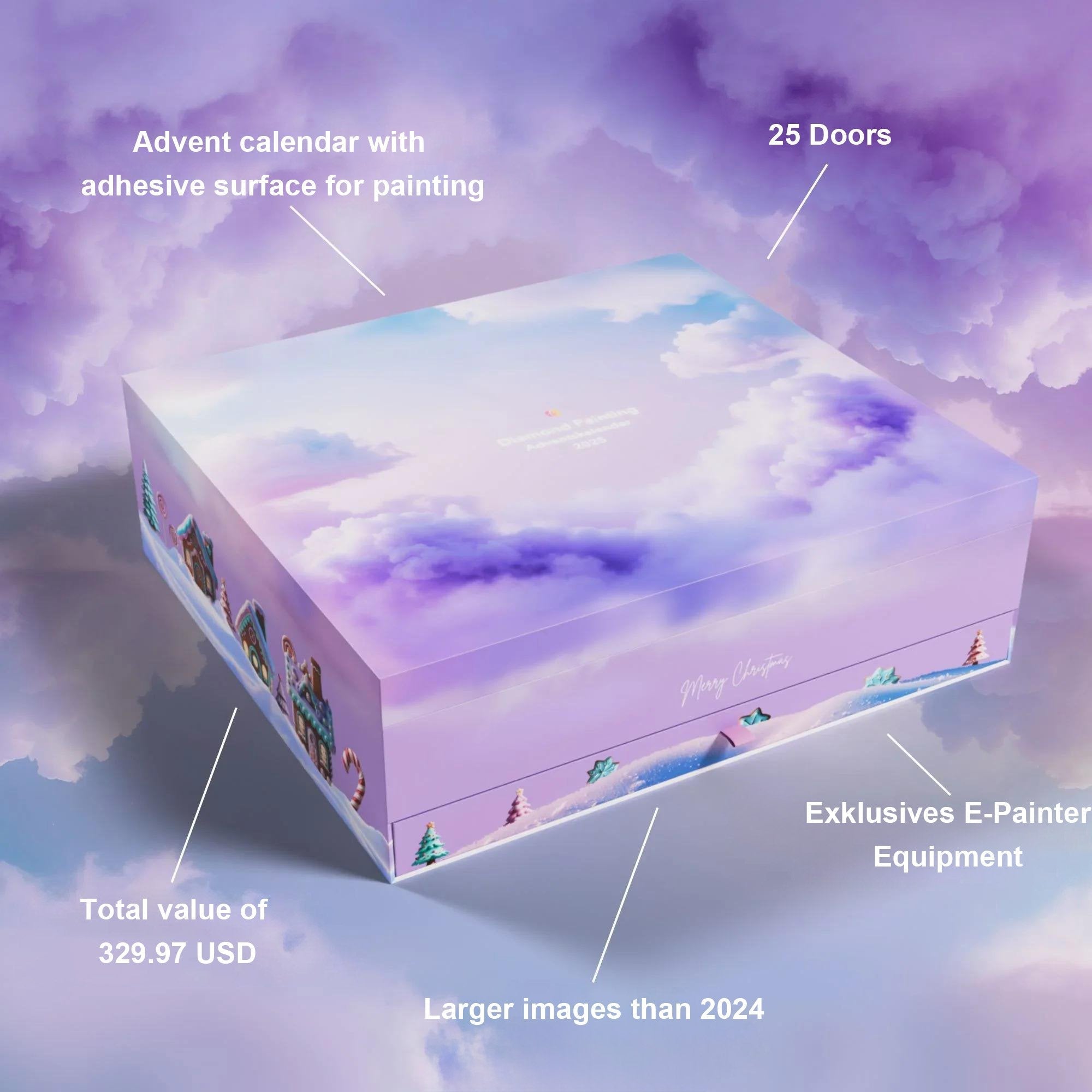 💎2025 XXL Адвент календар с диамантена картина