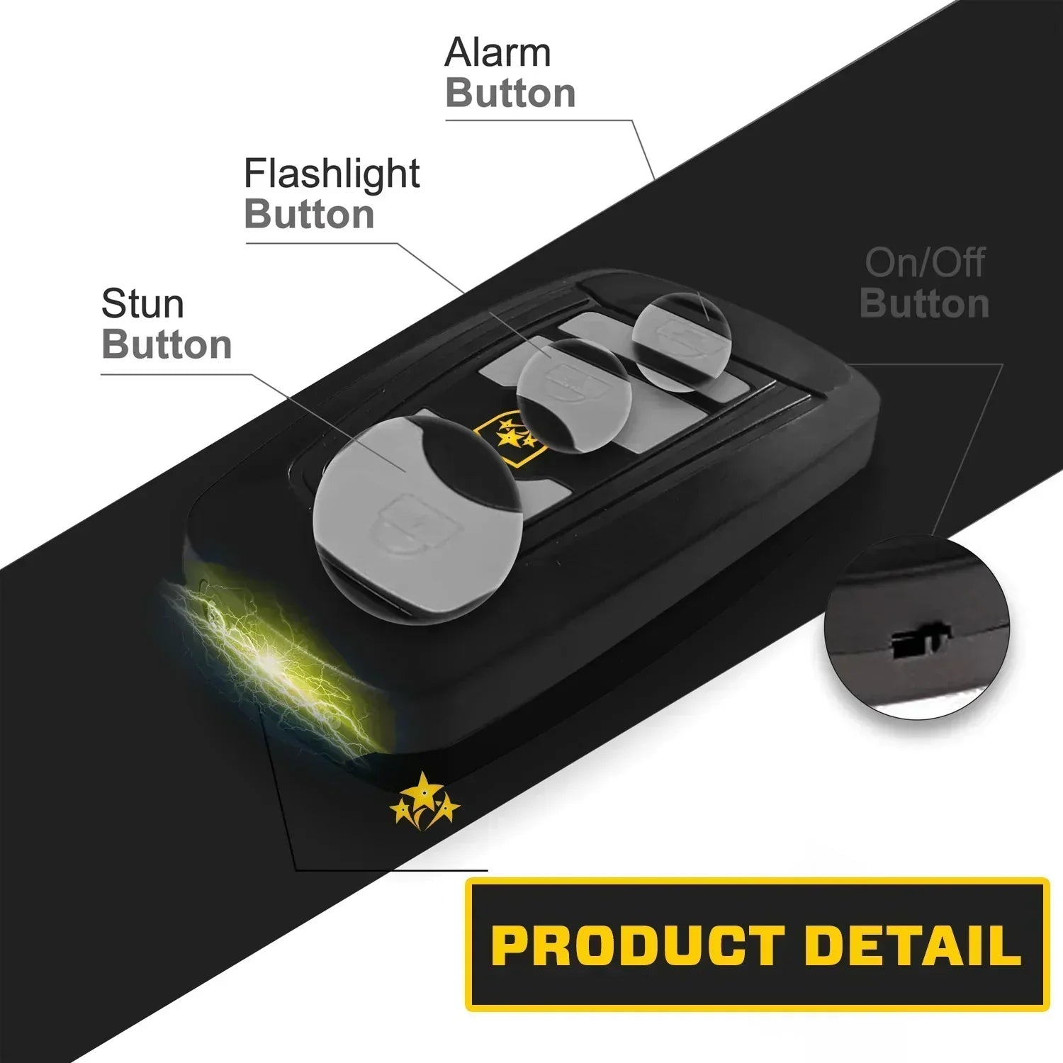 🔥 ⚡️ VOLTIC V77 3 в 1 електрошоков пистолет, фенерче и ключодържател за кола с аларма