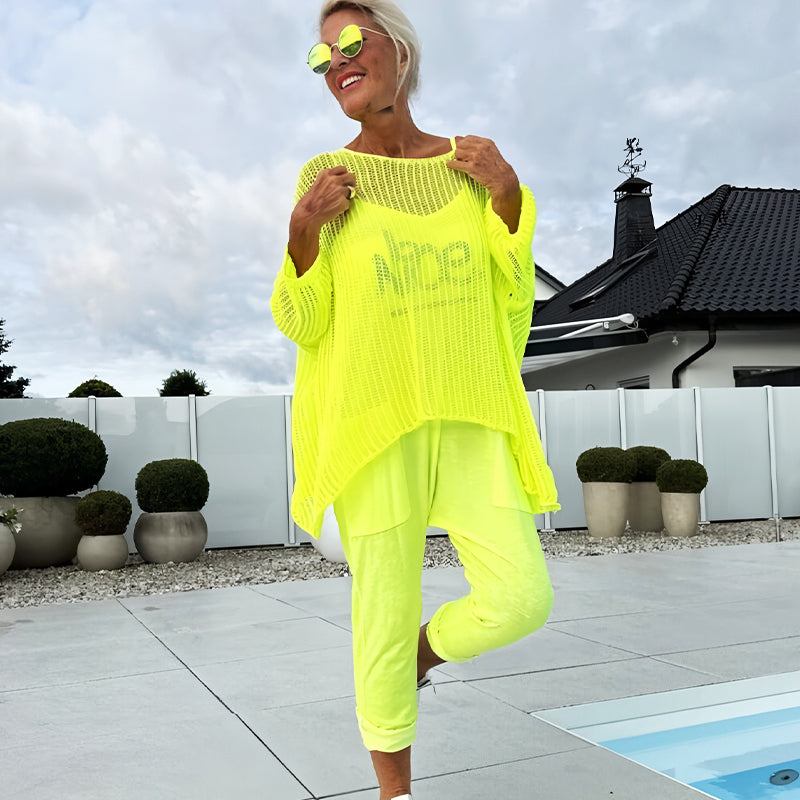 🌸Дамски гащеризон + свободен топ с изрез