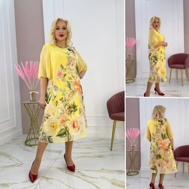 Дамска лятна рокля с флорален мотив