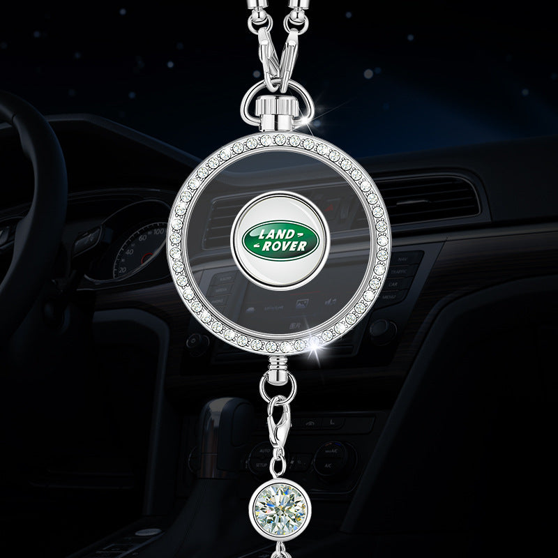 Висулка с лого за ароматерапия за кола, изработена от метал и диаманти