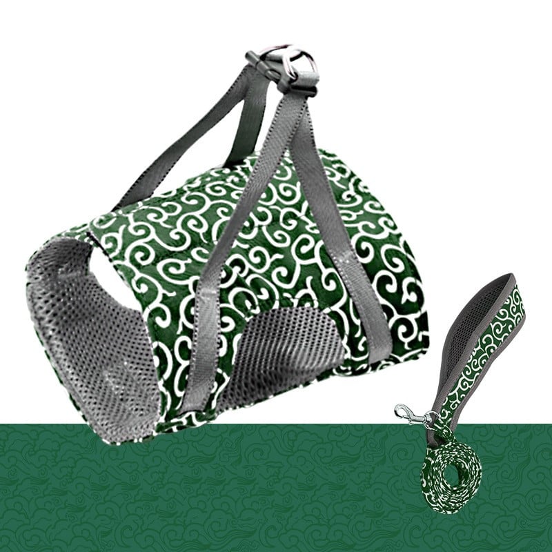 Повод за домашни любимци с предпазна лента за гърдите и колан