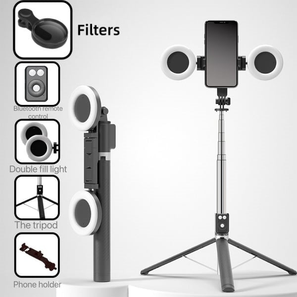 📢📢 50% ОТСТЪПКА!! ⏰ 🔥 Нов 6-в-1 Bluetooth селфи стик