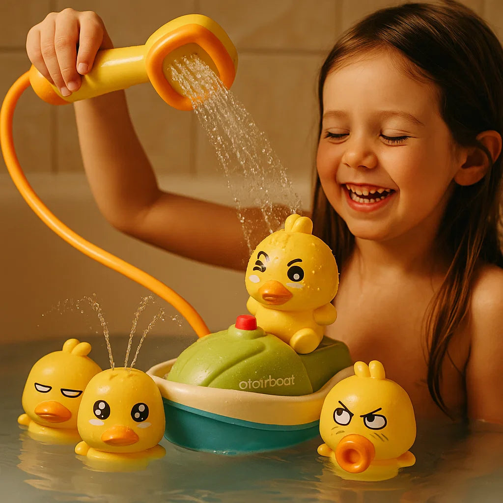 🦆 Elektromos vízijáték kacsacsónakkal – fröccsenő víz és interaktív szórakozás! 💦