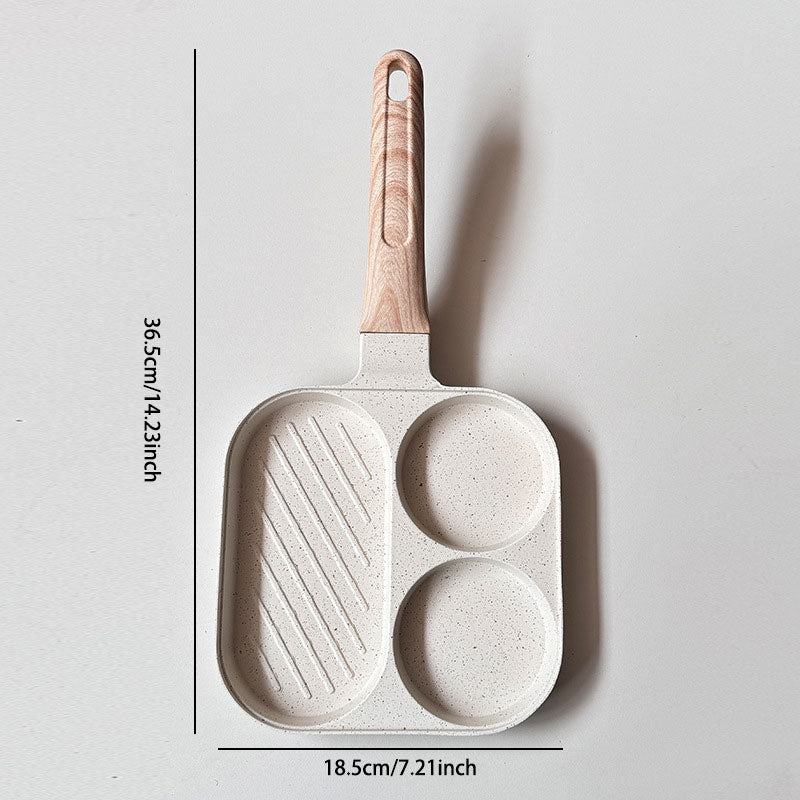 3-в-1 тиган за закуска – незалепващ, равномерно разпределящ топлината, пестящ време дизайн