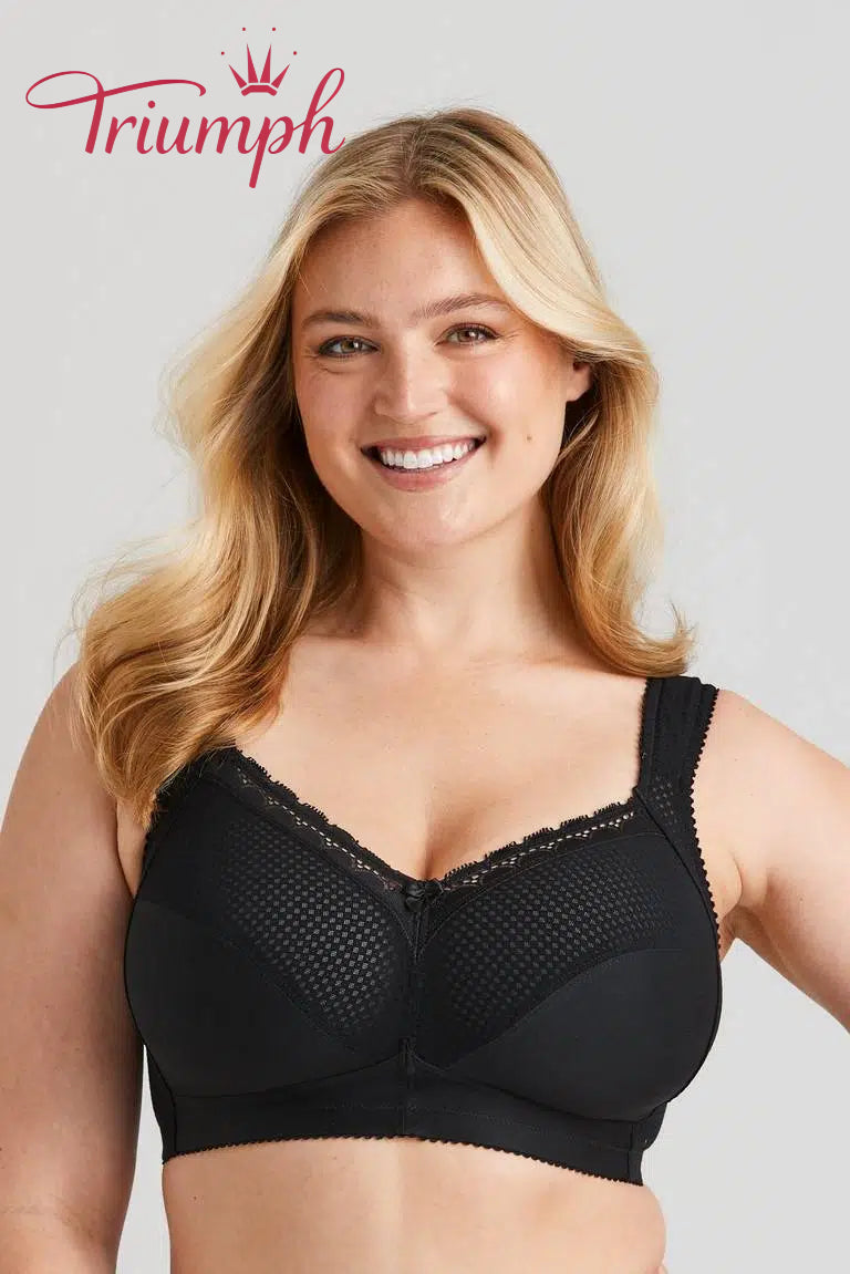 💖Комплект от 3 Triumph® ✨Удобен памучен сутиен на точки