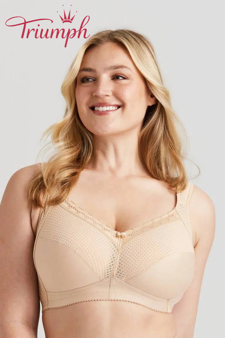 💖Комплект от 3 Triumph® ✨Удобен памучен сутиен на точки