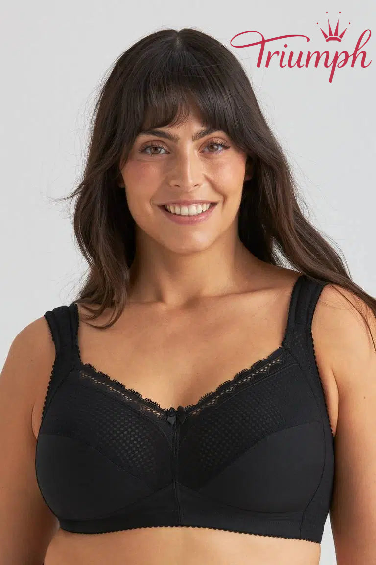 💖Комплект от 3 Triumph® ✨Удобен памучен сутиен на точки