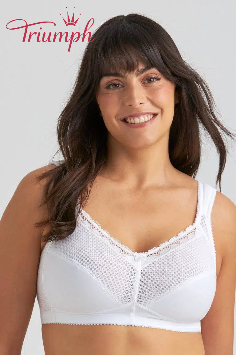 💖Комплект от 3 Triumph® ✨Удобен памучен сутиен на точки