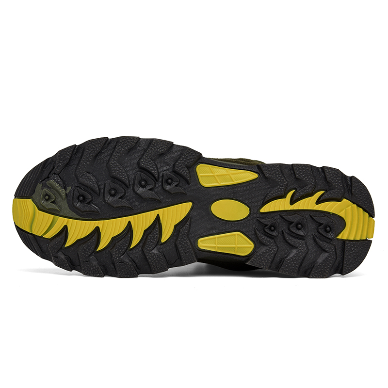 Férfi csúszásgátló túra- és munkacipő, széles, lábboltozat-támasztással és párnázással