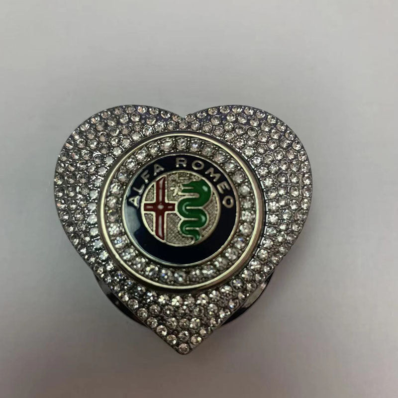 Гореща разпродажба 2025 г.🔥Защитен калъф за стартиране с един бутон във формата на сърце, инкрустиран с диаманти