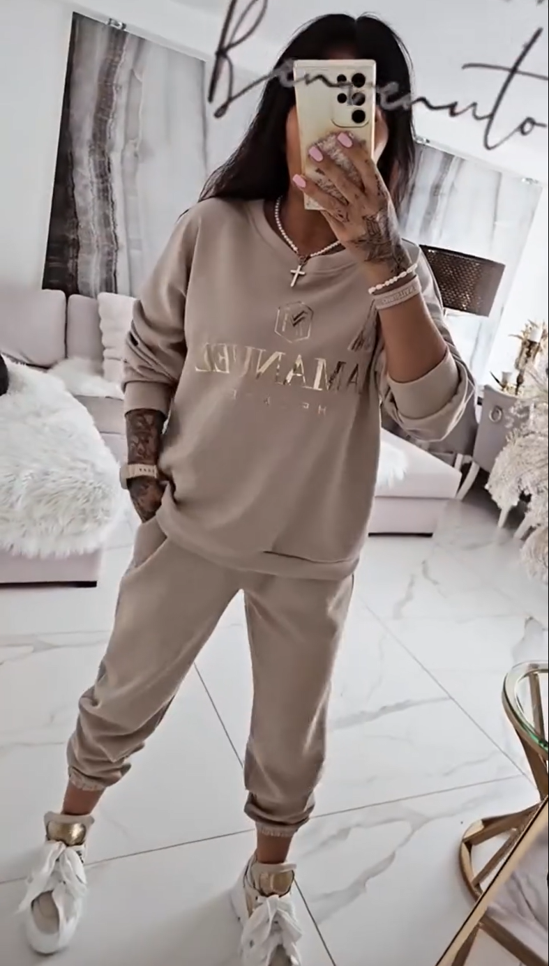 ⏳Офертата е ограничена във времето! ⏰Дамски ежедневен комплект, блуза с щампа и свободни панталони