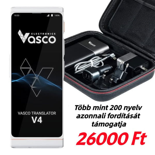 Vasco Translator V4 hangfordító | fordítóeszköz | ingyenes, élettartamra szóló fordítás | hangbemenet és hangkimenet | fotófordító