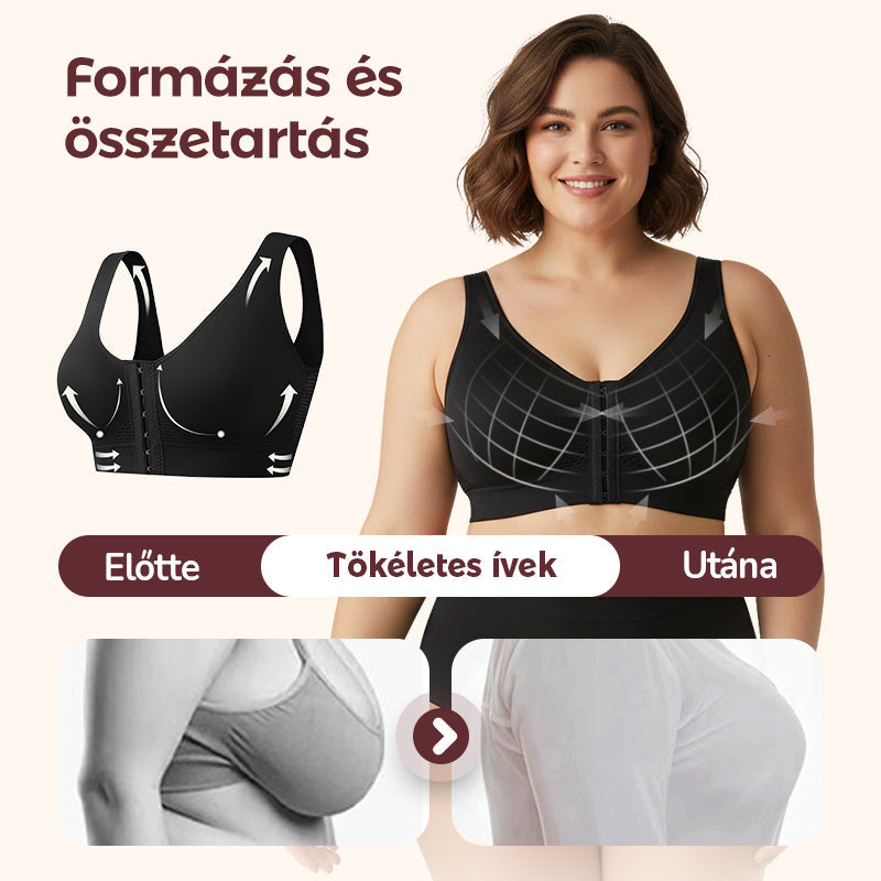 【✨ 1 + 1 ingyenes】Női merevítő nélküli, elölről záródó melltartó