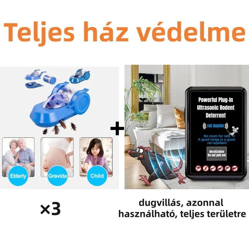 🏠Újrafelhasználható Csótánycsapda, Átlátszó Fedéllel♻️