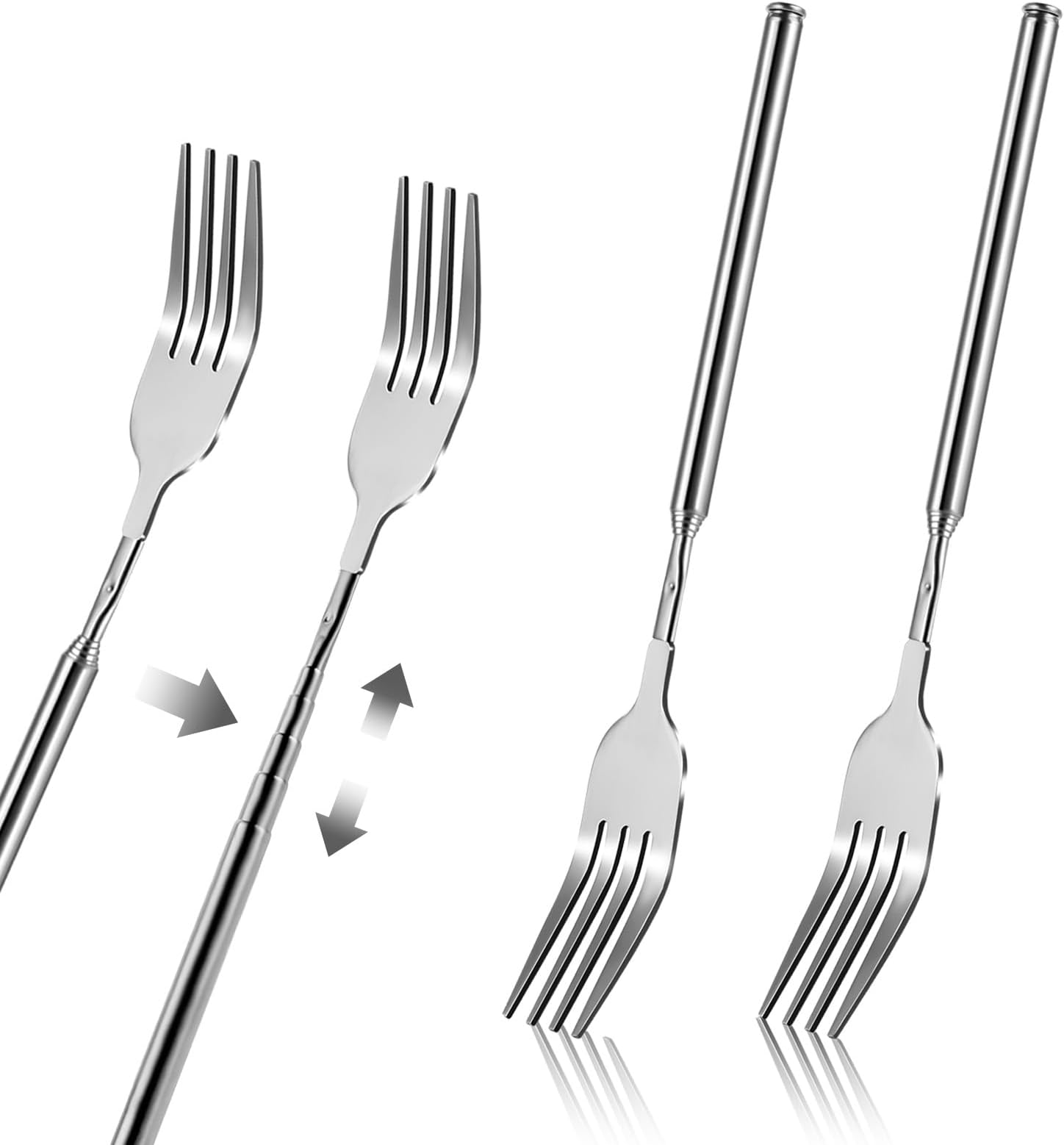 💥🔥 Телескопична вилица и лъжица от неръждаема стомана