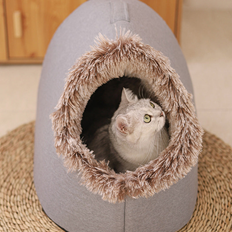💥Forró akció 🐾OFF Téli meleg kisállat barlangágy🐈🐕