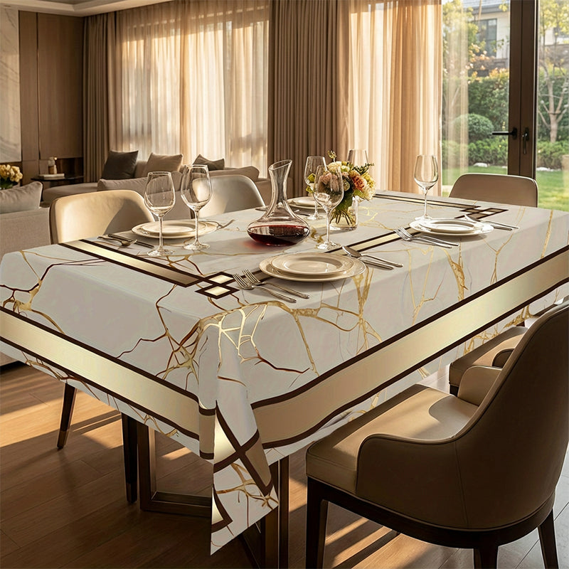 ⏳Ограничена 50% отстъпка⏰Водоустойчива покривка за маса с мраморен принт🌩️