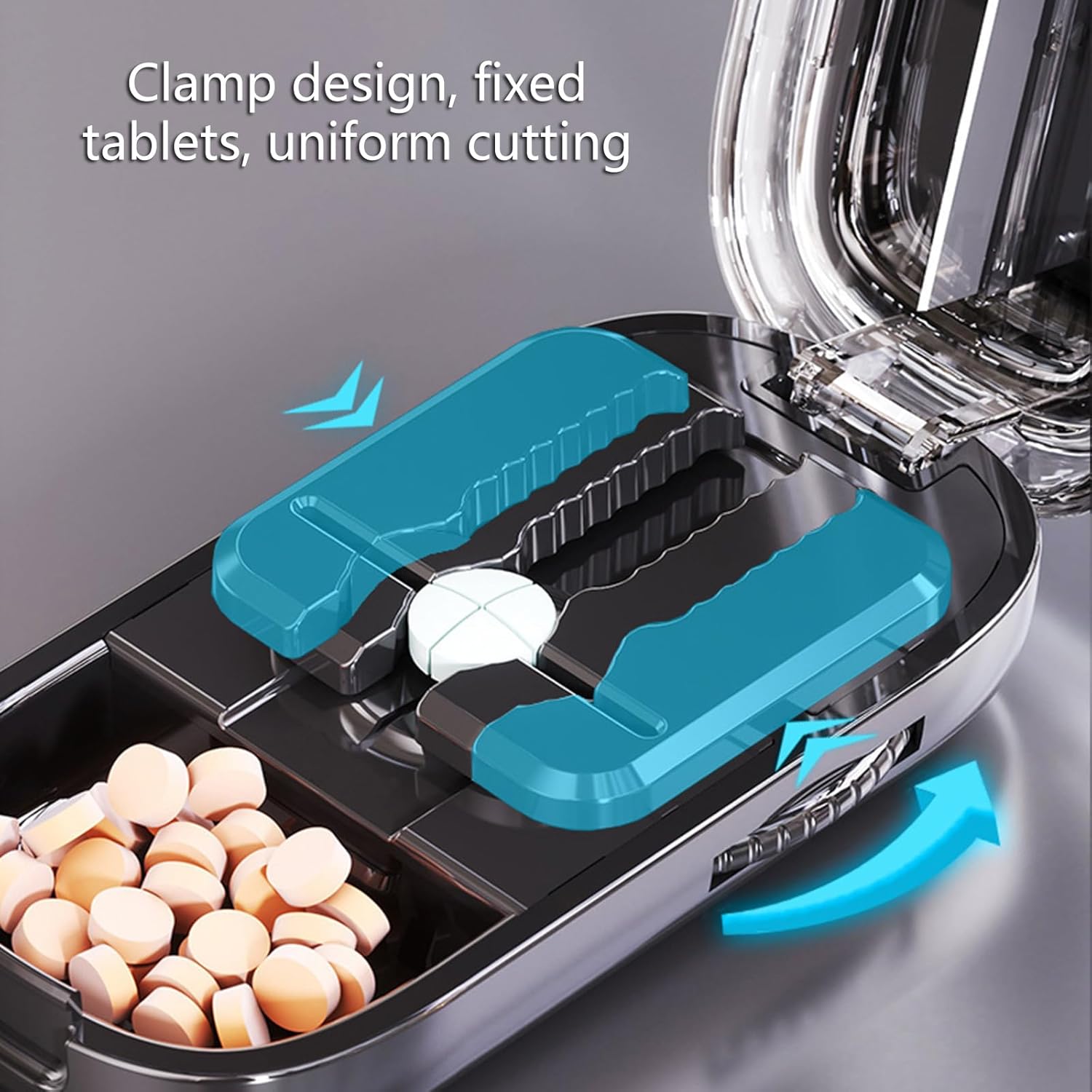 Многофункционална резачка за хапчета и кутия за съхранение