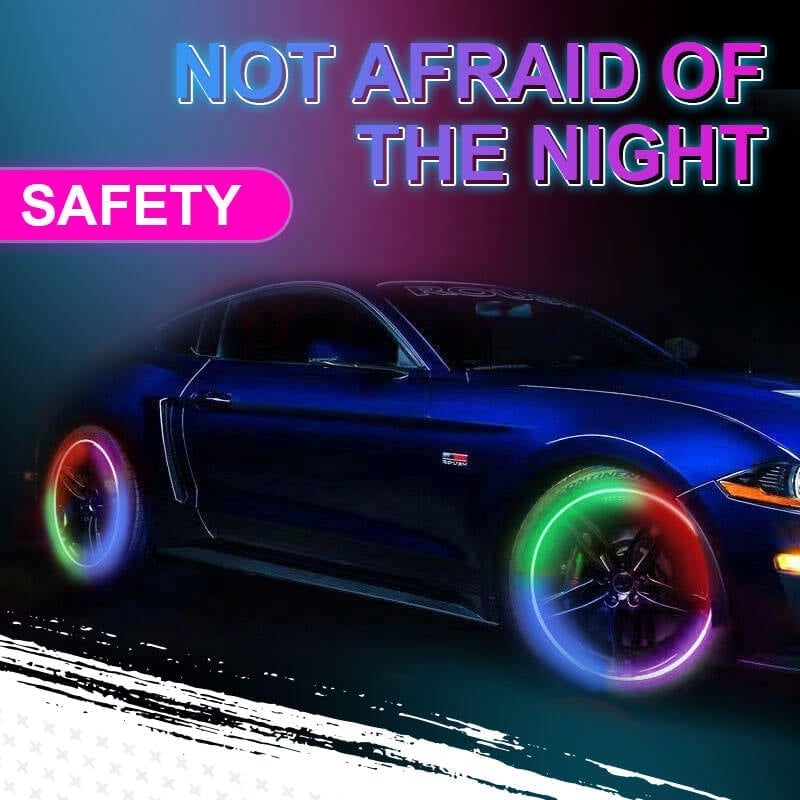 🌈 💡 Водоустойчиви LED светлини за джанти 【✨ 1+3 безплатно】