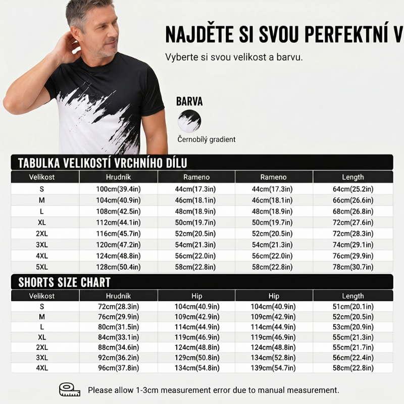Tűnj ki a tömegből egy dinamikus 3D-s mintás férfi nyári dinamikus mintás szettben. Utánvétes fizetés! 🔥