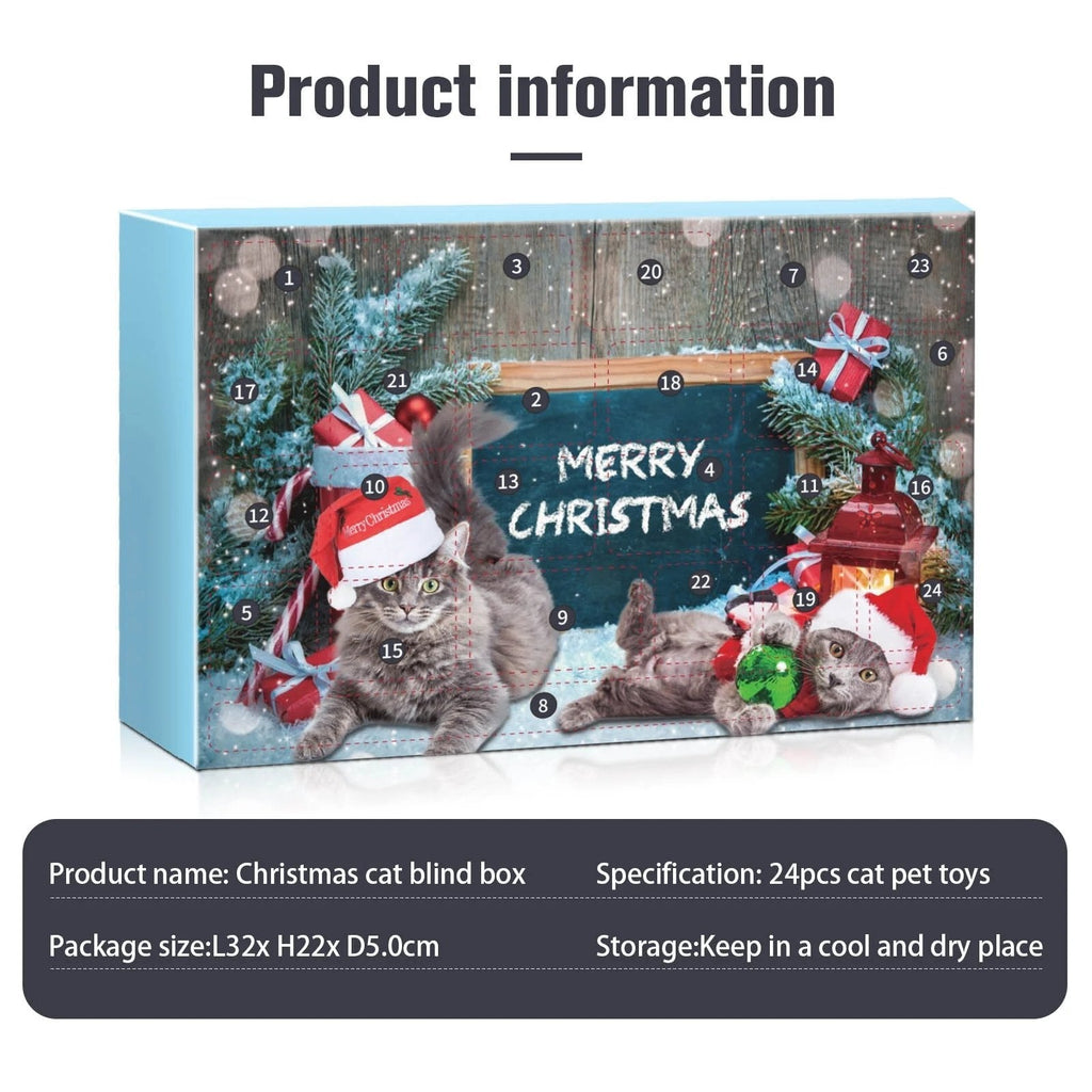 🏆Гореща разпродажба⚡Серия адвент календари за 2025 г. – Коледен комплект за обратно броене с котешки пера. Интерактивна играчка за любителите на котки, която ще ви помогне да се справите с 24 дни.