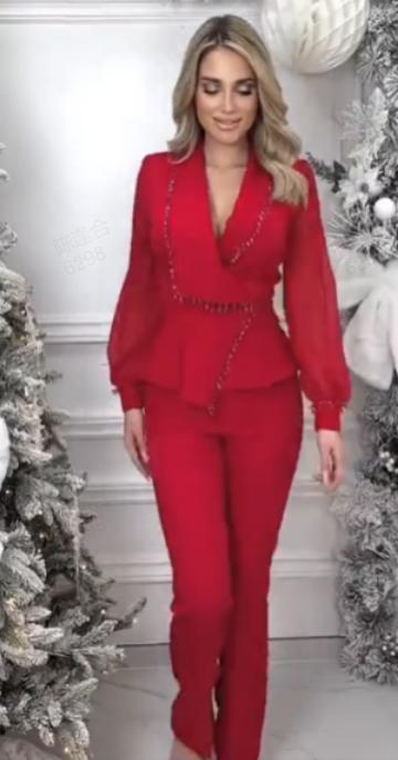 Set de pantaloni și pantaloni largi din plasă pentru femei