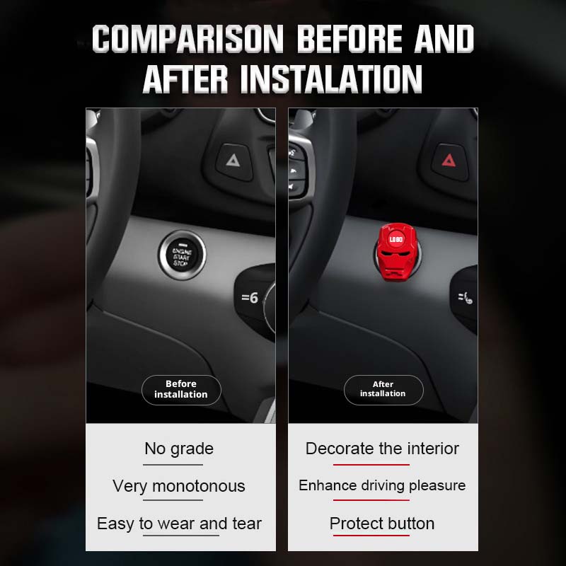 Калъф за бутон Старт от висок клас, метал | Hero Edition