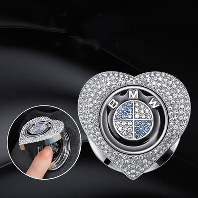 Гореща разпродажба 2025 г.🔥Защитен калъф за стартиране с един бутон във формата на сърце, инкрустиран с диаманти