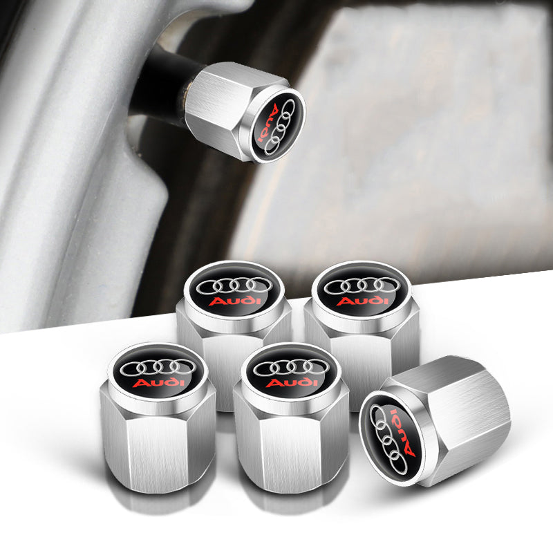 🔥Капачки за вентили за автомобилни гуми (5 бр. + 1 гаечен ключ)