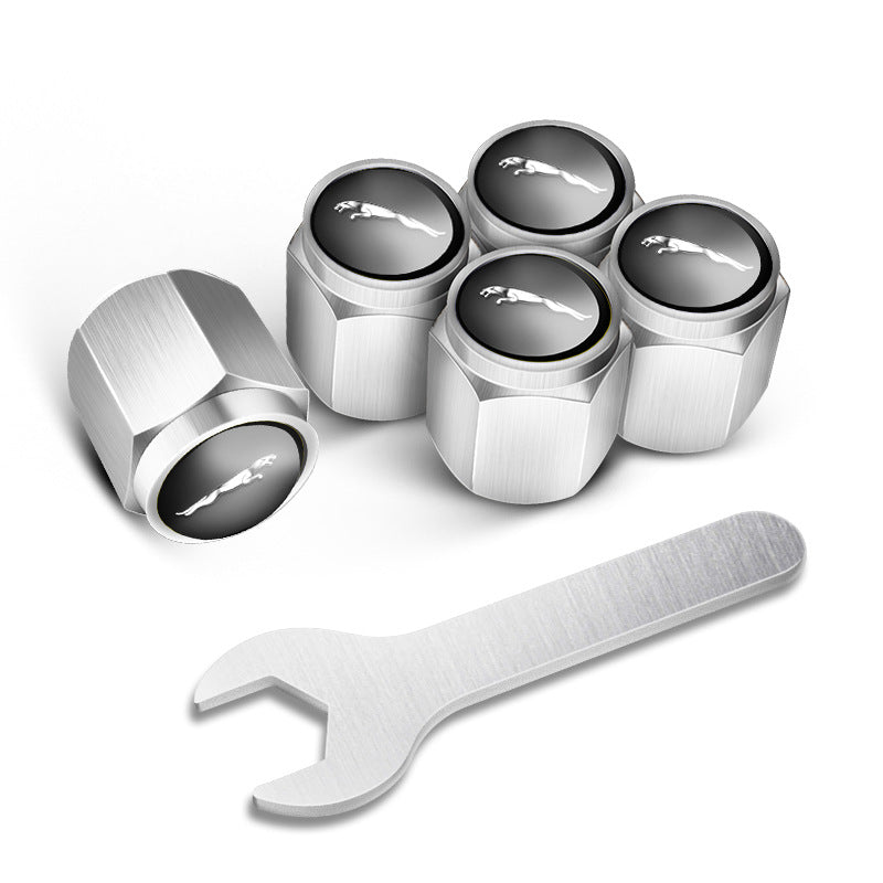 🔥Капачки за вентили за автомобилни гуми (5 бр. + 1 гаечен ключ)