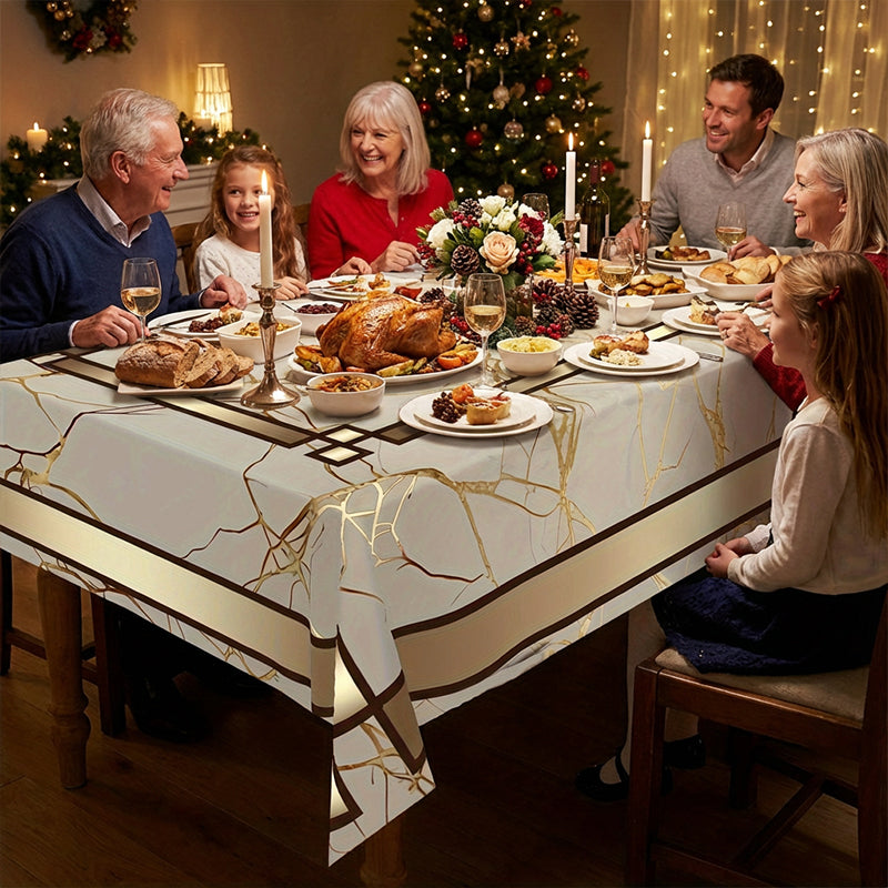 ⏳Ограничена 50% отстъпка⏰Водоустойчива покривка за маса с мраморен принт🌩️