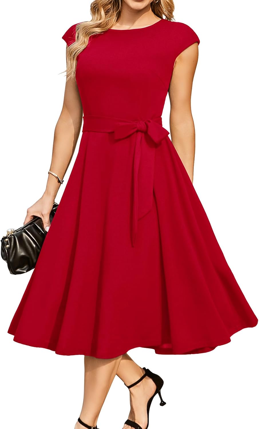 Коктейлни рокли DRESSTELLS за жени, официални сватбени рокли, скромни бални рокли за църковен прием през 2025 г.