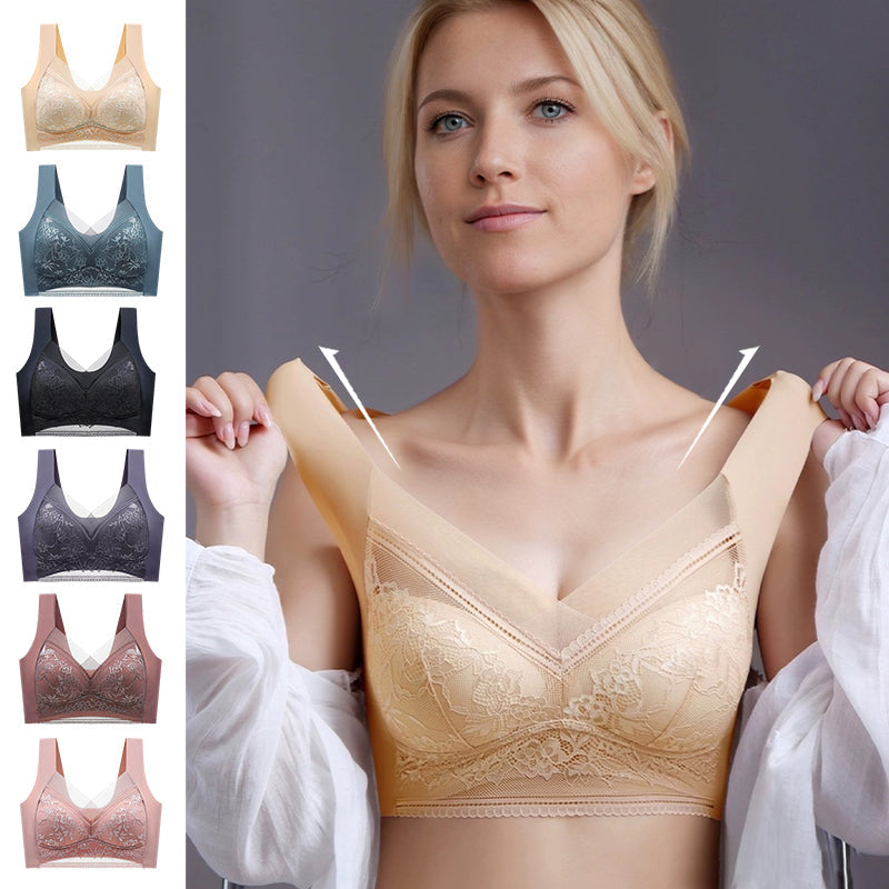 👙 Супер удобен и мек дамски дантелен сутиен без стоманен пръстен【✨1 + 1 безплатно】