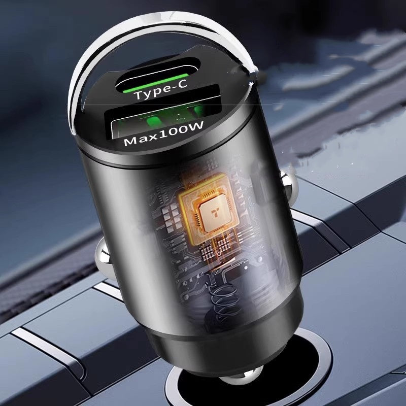 Скрито USB зарядно за кола с два порта